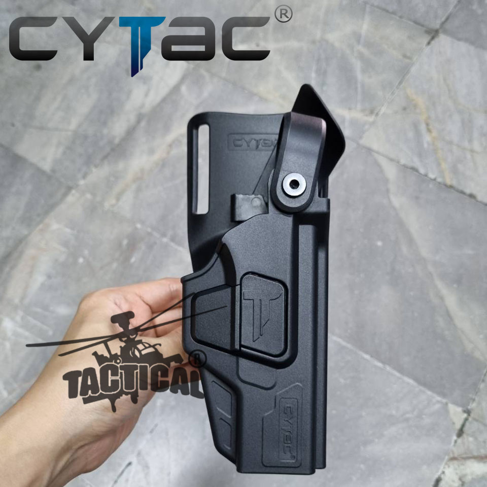 (งานแท้) ซองปืนพร้อมเพลทลดต่ำ Lock 2 ชั้น Cytac ปลดนิ้วชี้