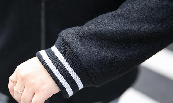 PreOrderคนอ้วน - เสื้อกันหนาว ผ้าฝ้ายโพลิเอสเตอร์ ด้านในบุขนสัตว์ มีHood สีดำ