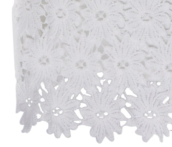 ##พร้อมส่ง## - เดรส แฟชั่นคนอ้วน ไซส์ใหญ่ ผ้าลูกไม้ทั้งชุด มีซับใน ซิบหลัง หรู ๆ ใส่ได้ทุกงาน สี : ขาว