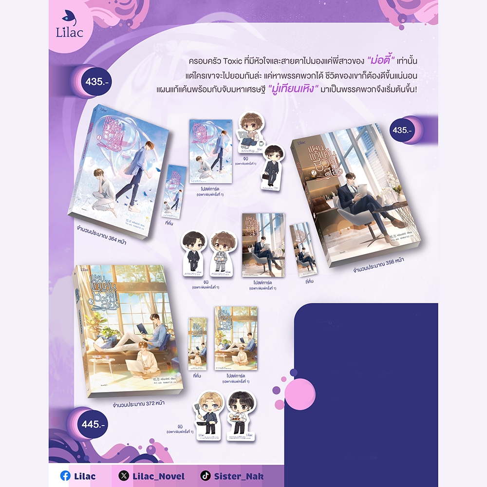 (พร้อมส่ง) แผนแก้แค้นชีวิตที่สอง เล่ม 1-3 (3 เล่มจบ) หยินเอ่อร์ Lilac