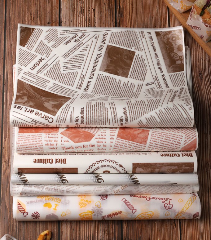 กระดาษไขรอง-ห่ออาหาร ขนาด 28x38 ซม. แพ็ค 50-100 ชิ้น