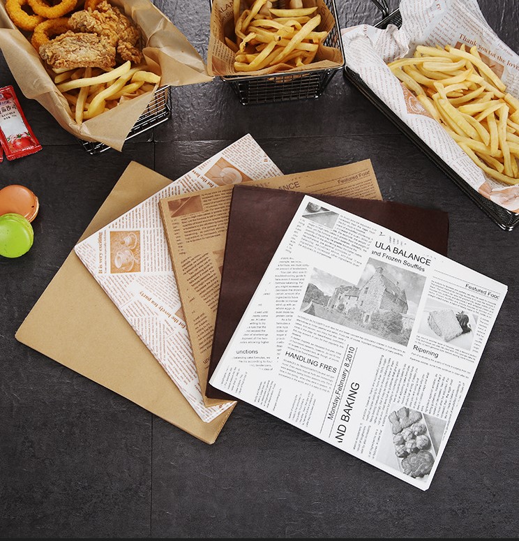 กระดาษไขรองอาหาร (Greaseproof paper) เคลือบกันน้ำ-น้ำมัน แพ็ค 200 ชิ้น