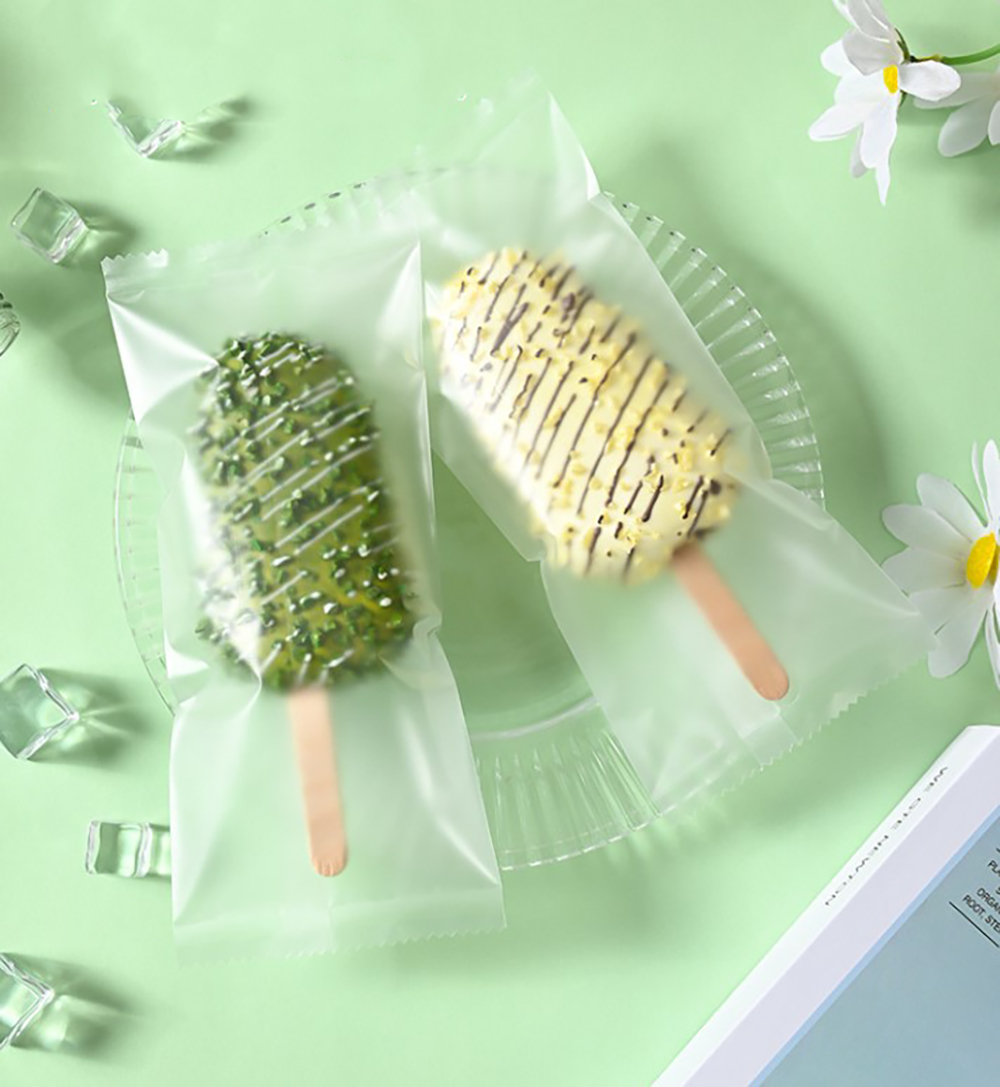 แพ็คเกจไอศครีมแท่ง (ใช้ร่วมกับเครื่องซีลความร้อน) แพ็ค 100 ชิ้น