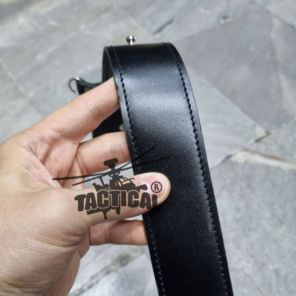 เข็มขัดหนัง ตร. ดำ 2 ด้าน