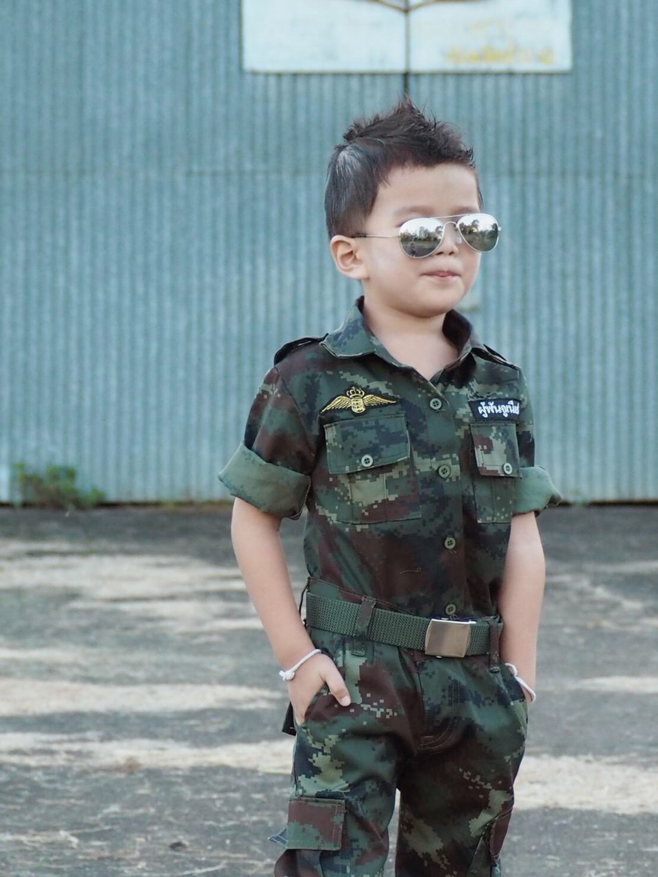 ชุดทหารผู้พันสำหรับเด็กชุดอาชีพในฝันสำหรับเด็ก