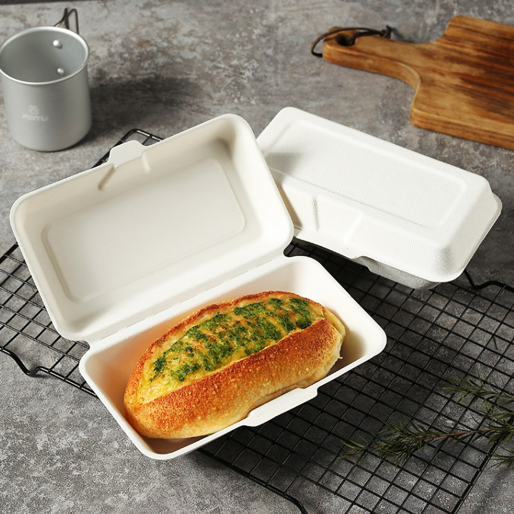 กล่องใส่ Hotdog -ขนมทรงยาว ขนาด 650 ml. ย่อยสลายได้ในธรรมชาติ แพ็ค 50/100 ชิ้น