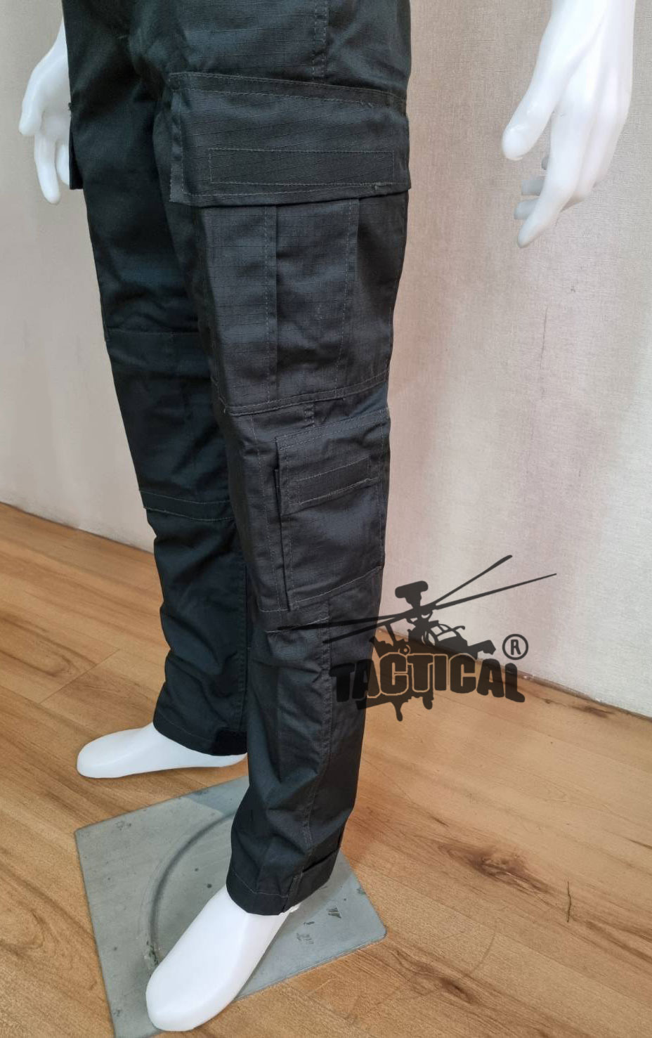 กางเกงเดี่ยว ACU(5) เขียวเข้ม ผ้ากันลม (มีตีนตุ๊กแกปลายขา)