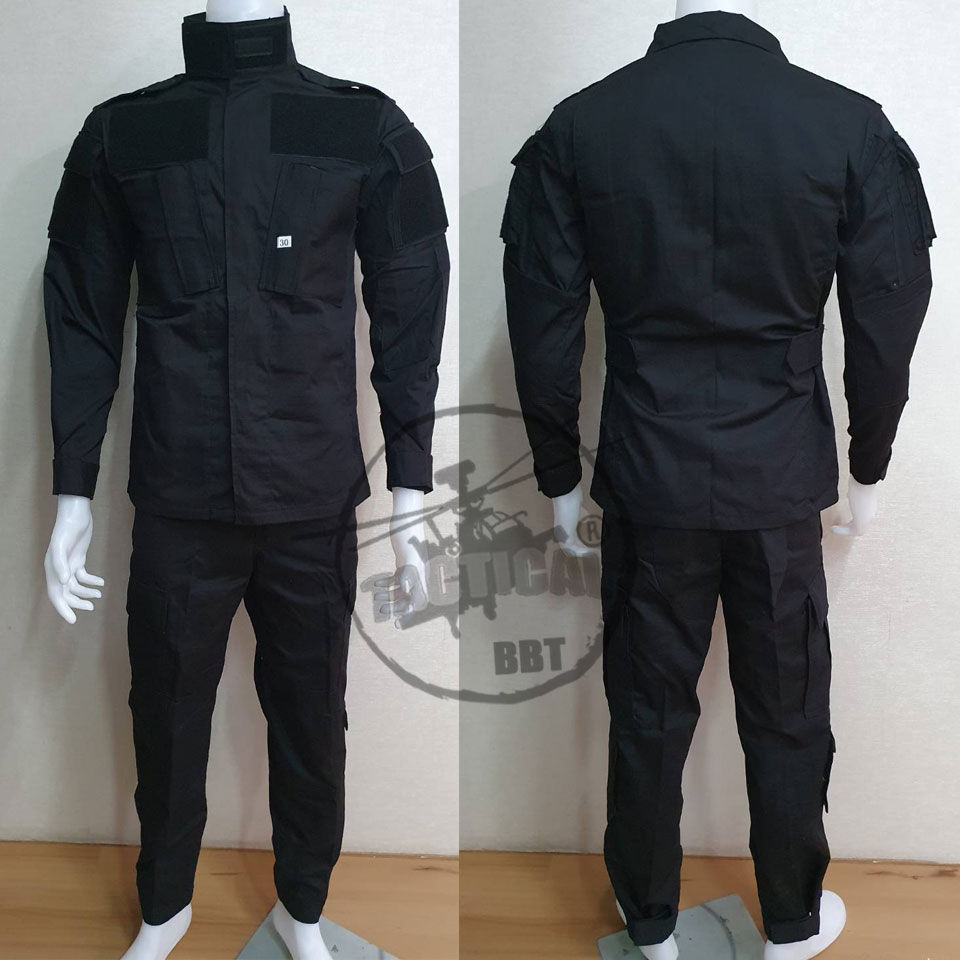 (SALE) ชุดเวส ACU ดำ รุ่น A ตีนตุ๊กแก กป.ล้วง