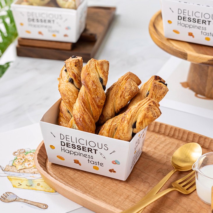 กล่องใส่แซนวิช-ขนม ทรงสูง พร้อมาปิด (ฝาใส) แพ็ค 25/50 ชุด