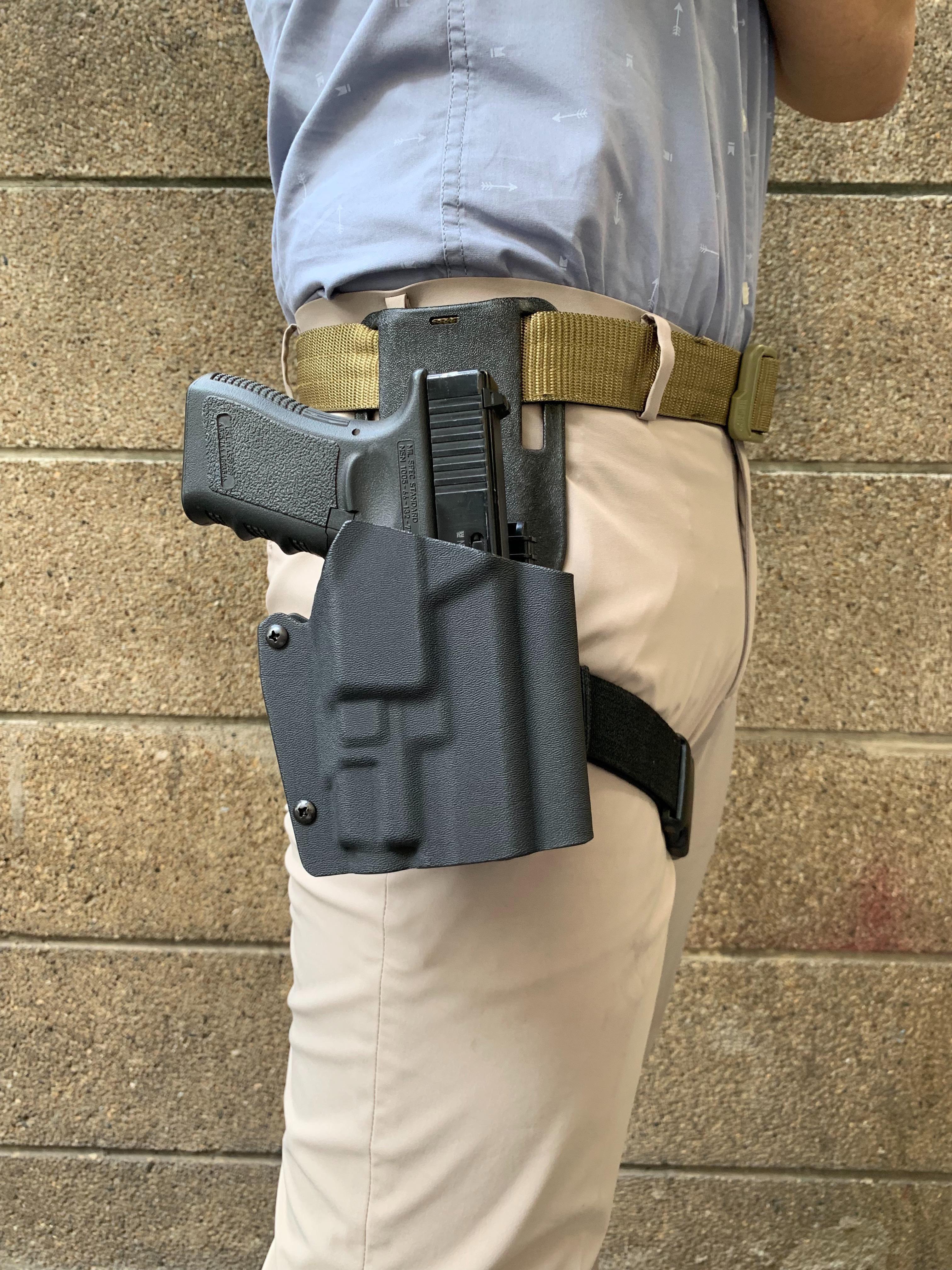 ซองปืนรัดขา Glock 19 (สำหรับปืนติดไฟฉาย TLR-7, TLR-8)