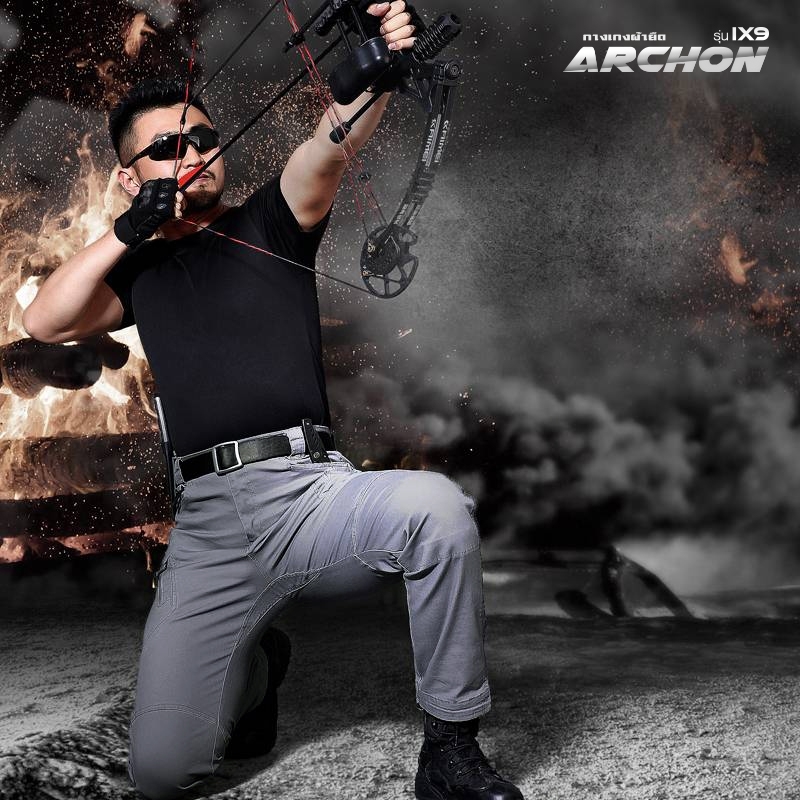 กางเกง Archon IX9 ผ้ายืด ไม่กันน้ำ (ดำ ทราย น้ำตาล เทา เขียว)