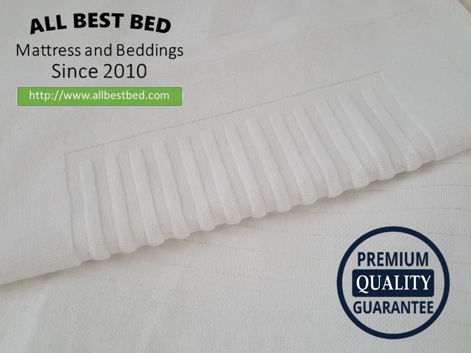 ผ้าขนหนูโรงแรม ขนคู่ สีขาว Pure Cotton100% เกรด A ทอขอบในตัว