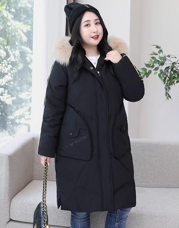 2324-0047 เสื้อกันหนาวไซส์ใหญ่ อกรุ่นนี้มีถึง 68 นะคะ มีเฟอร์ Hood