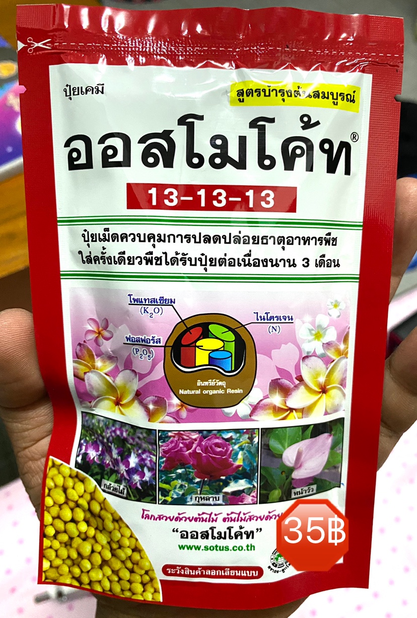 ปุ๋ย ออสโมโค้ท ละลายช้า ใส่ไม้ดอกไม้ประดับ 100g