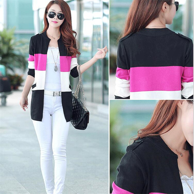 PreOrderเสื้อผ้าคนอ้วน - เสื้อกันหนาวคนอ้วน ไซส์ใหญ่ เสื้อไหมพรม ไม่หนา สี : ชมพูดำ / ชมพูขาว / เขียวเทา