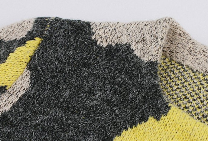 PreOrderคนอ้วน - เสื้อไหมพรมกันหนาวแฟชั่น ไซส์ใหญ่ คนอ้วน ผ้าฝ้ายไหมพรมขนสัตว์ ไม่หนา สีเหลือง