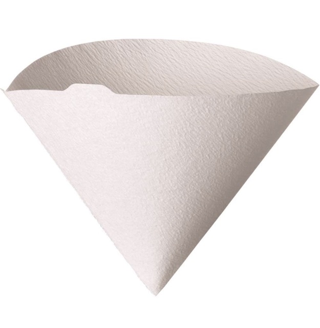 Hario V60 Coffee paper ฮาริโอะ กระดาษกรอง สำหรับดริป ขนาด 01 (บรรจุ100 แผ่น) กระดาษสีไม้น้ำตาล และขาว ห่อพลาสติก