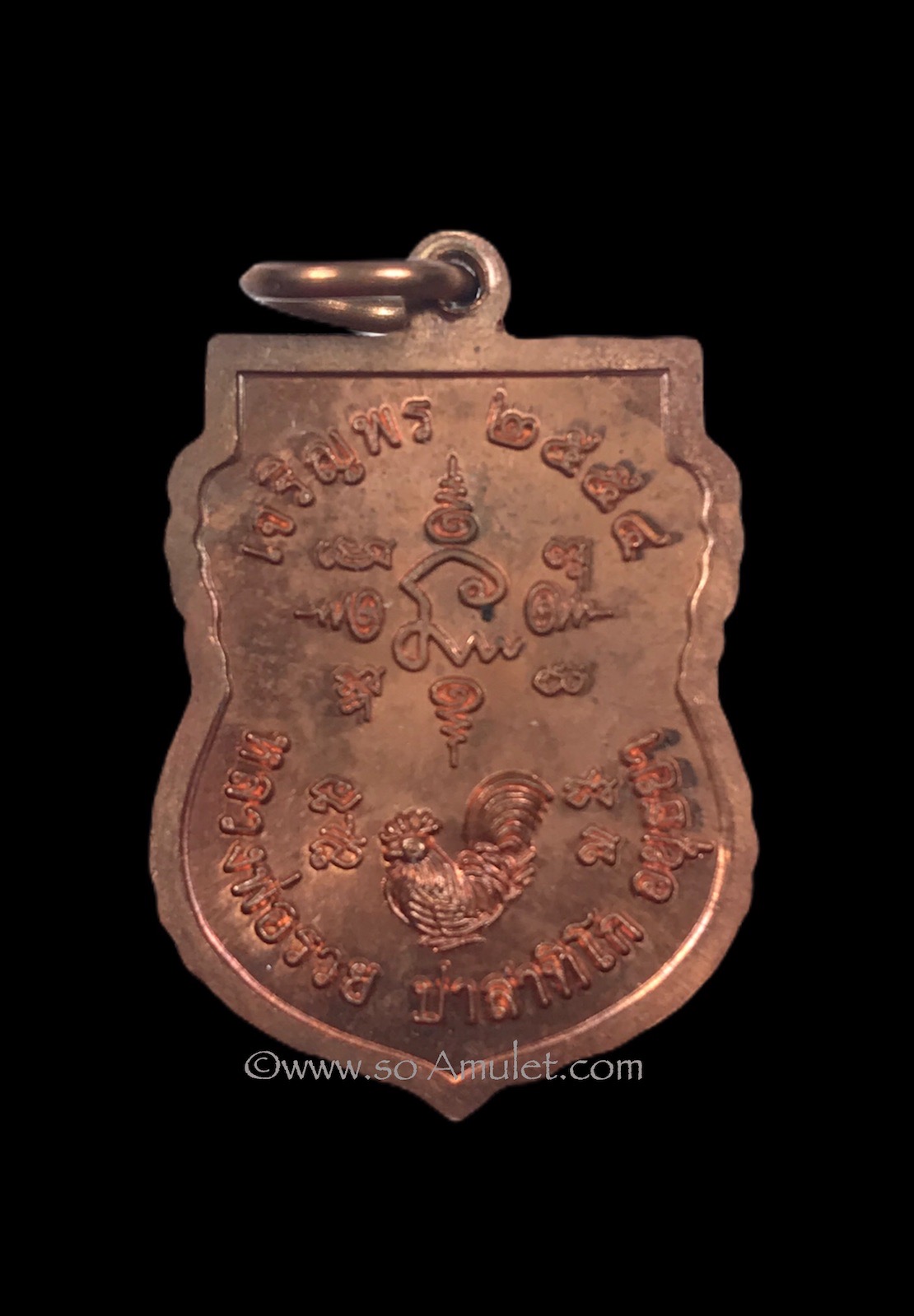 เหรียญเสมาเล็ก หลวงพ่อรวย วัดตะโก รุ่น เจริญพร 2554 เนื้อ ทองแดง ปี 2554 พร้อมกล่องเดิม