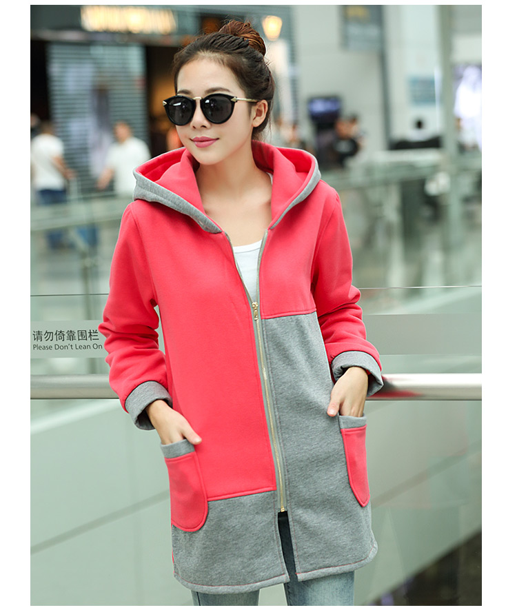 PreOrderเสื้อผ้าคนอ้วน - เสื้อกันหนาวไซส์ใหญ่ เสื้อวอมสบาย ๆ สี : เทาแดง / ฟ้าเทา