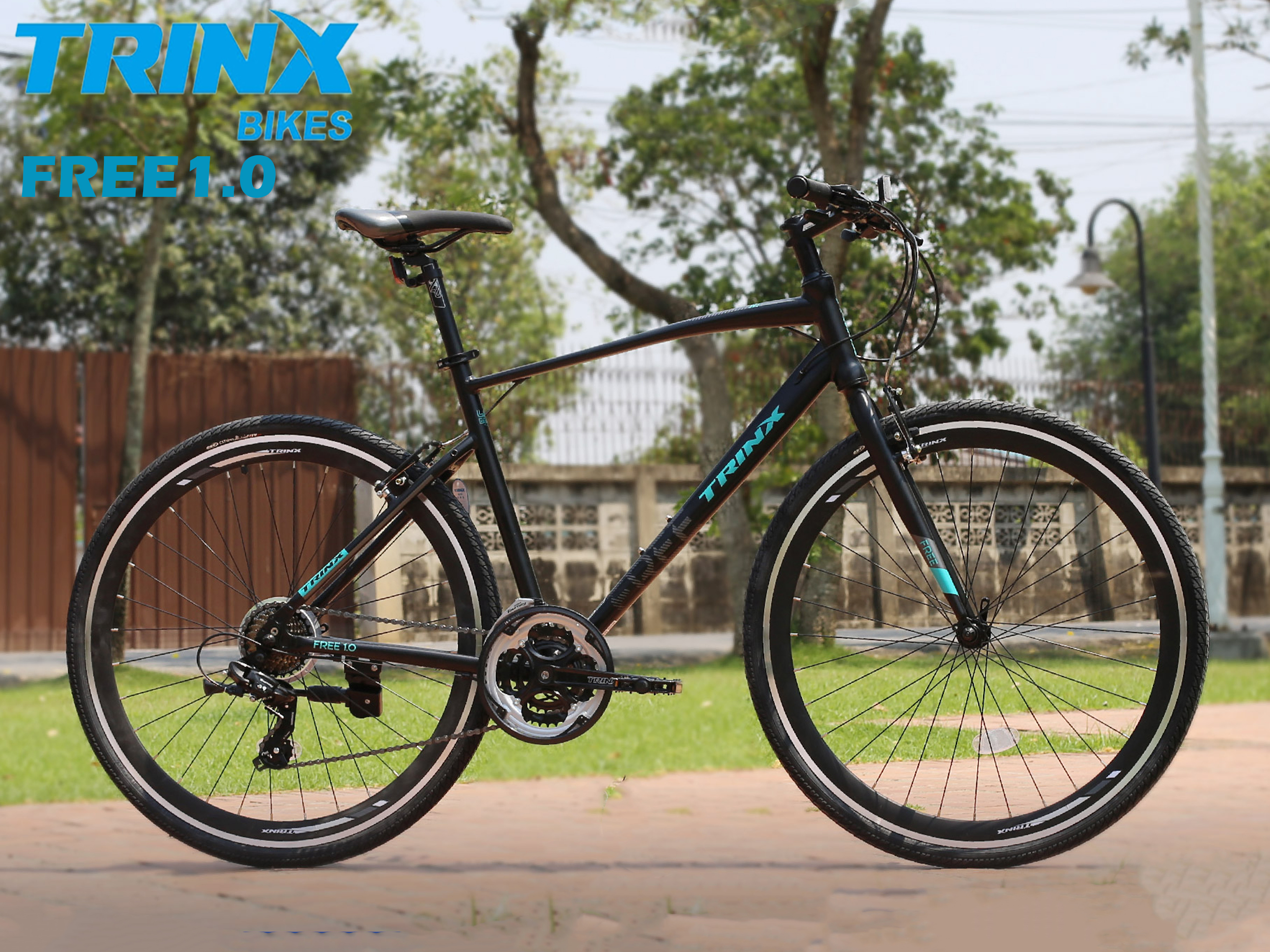 จักรยานไฮบริด TRINX FREE1.0 เฟรมอลูมิเนียม 21สปีด