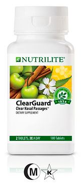 Nutrilite Clear Guard Dietary Supplement ช่วยลดอาการภูมิแพ้อากาศ ให้ช่องจมูกโล่ง ภายใน 3 วัน Amway USA
