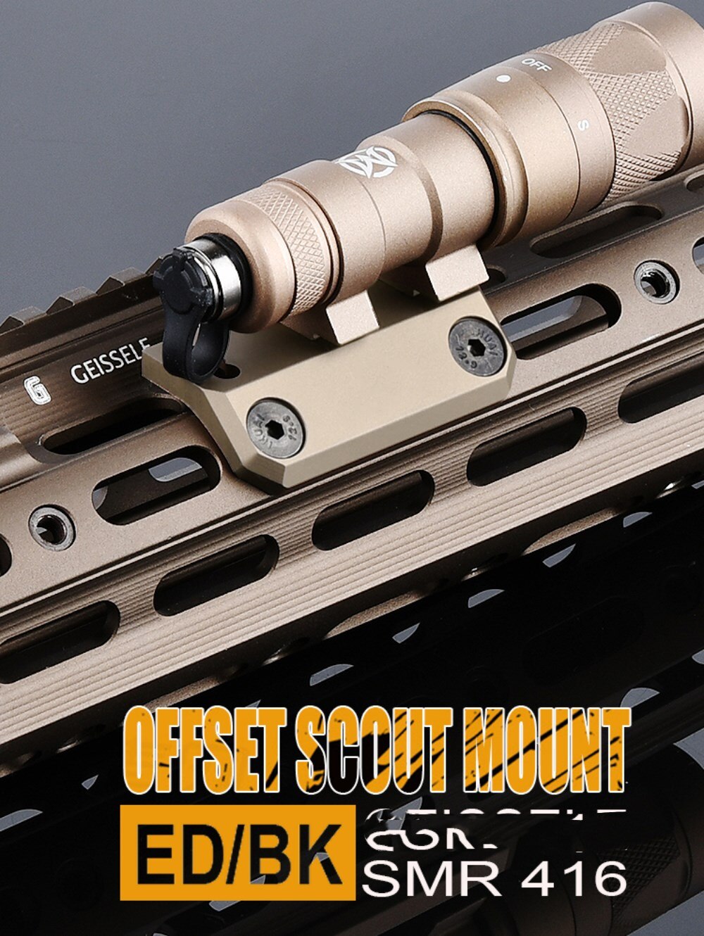 Arisoka Riser ขาจับไฟฉาย Arisaka Offset Scout Mount™ Geissele SMR 416 - BB TACTICAL