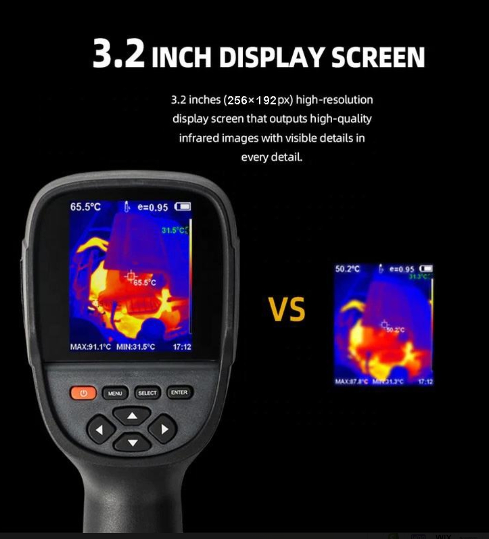 กล้องอินฟราเรด กล้องจับภาพความร้อน กล้องถ่ายภาพความร้อน เครื่องวัดอุณหภูมิแบบอินฟราเรด Themal imaging camera HT-18+ model ปี 2025