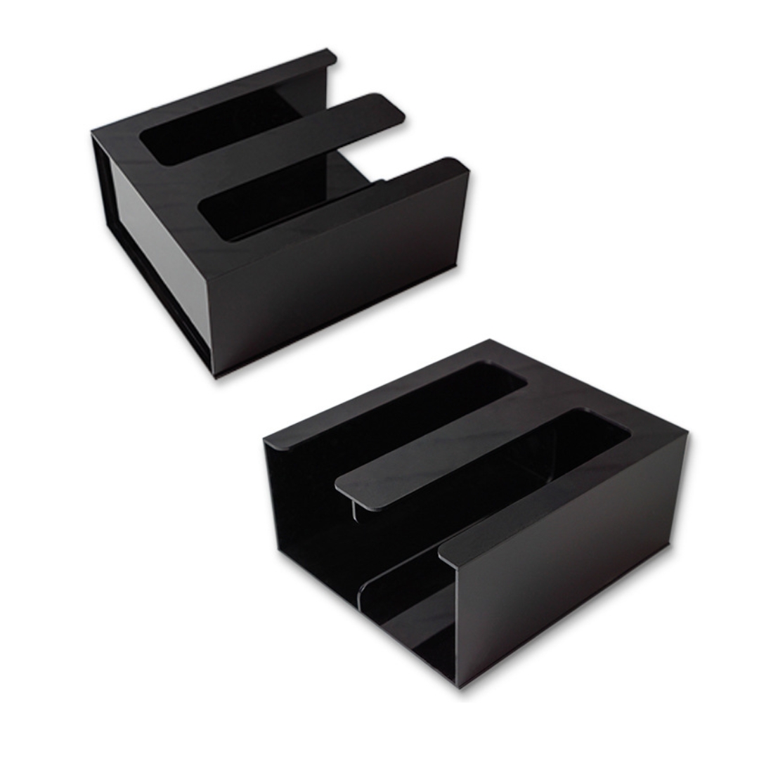 ช่องสวมแก้วพลาสติกแบบสองช่อง สีดำ รหัส 2539