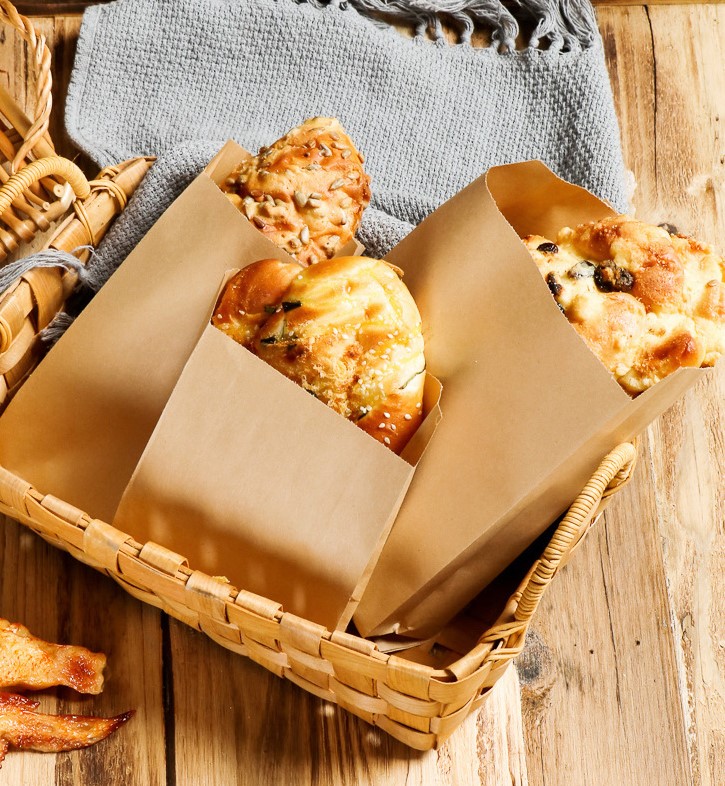 ถุงกระดาษใส่อาหาร แพ็ค 50 ชิ้น