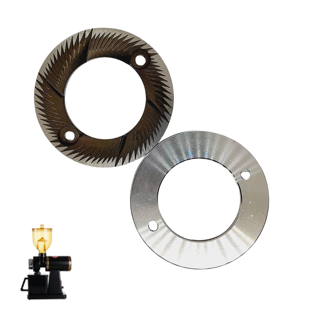 อะไหล่ฟันบดใบมีดแบนทำจากเหล็กคาร์บอน เครื่องบดกาแฟ ขนาด 60 มม. รุ่น 600n (ราคาต่อคุ่) รหัสสินค้า 2404