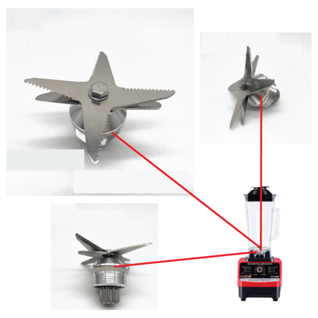 อะไหล่ชุดใบมีด เครื่องปั่นน้ำผลไม้ 1800W. SILVER.CREST blender รหัส 1824