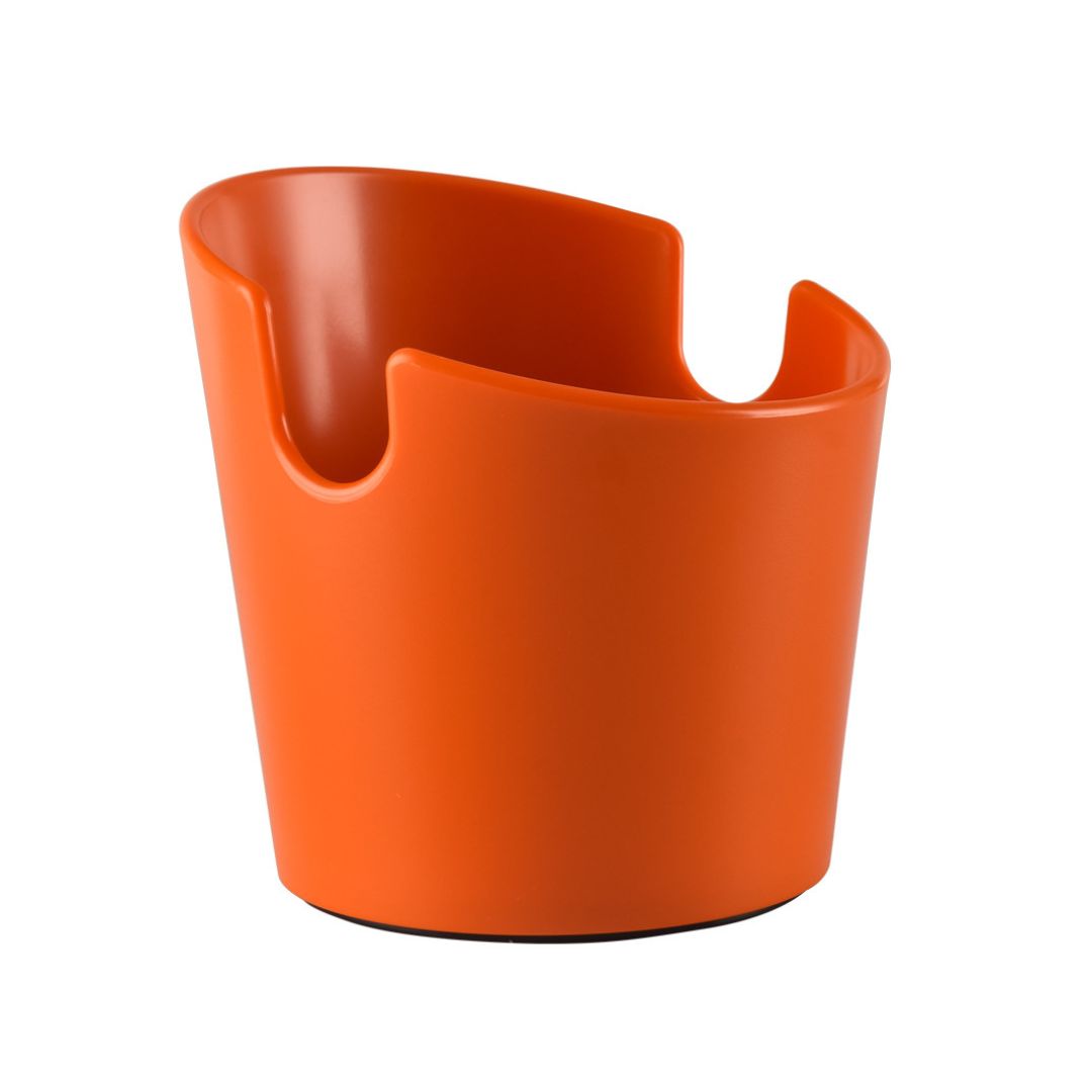 ที่เคาะกากกาแฟ ABS แบบปากเปิดมินิ สูง 12.5 ซม. สีส้ม รหัส 2437