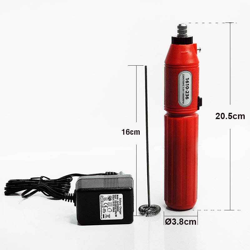 เครื่องตีฟองนม 3.6V สีแดง 1610-236-C03
