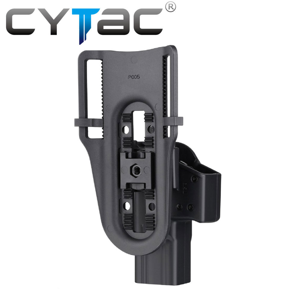 (งานแท้) ซองปืนปลดนิ้วโป้ง + เพลทลดต่ำ + รัดขา ยี่ห้อ Cytac