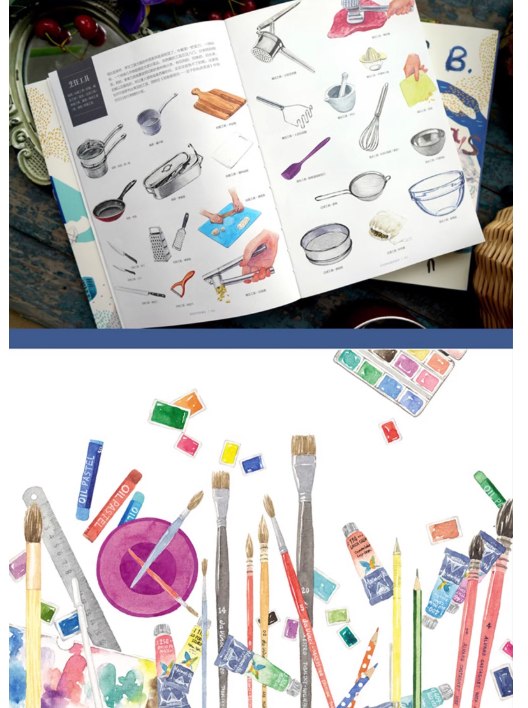 Alice's Cookbook มาวาดอาหารฝรั่งเศษด้วยสีน้ำสุดสวยกันเถอะ!