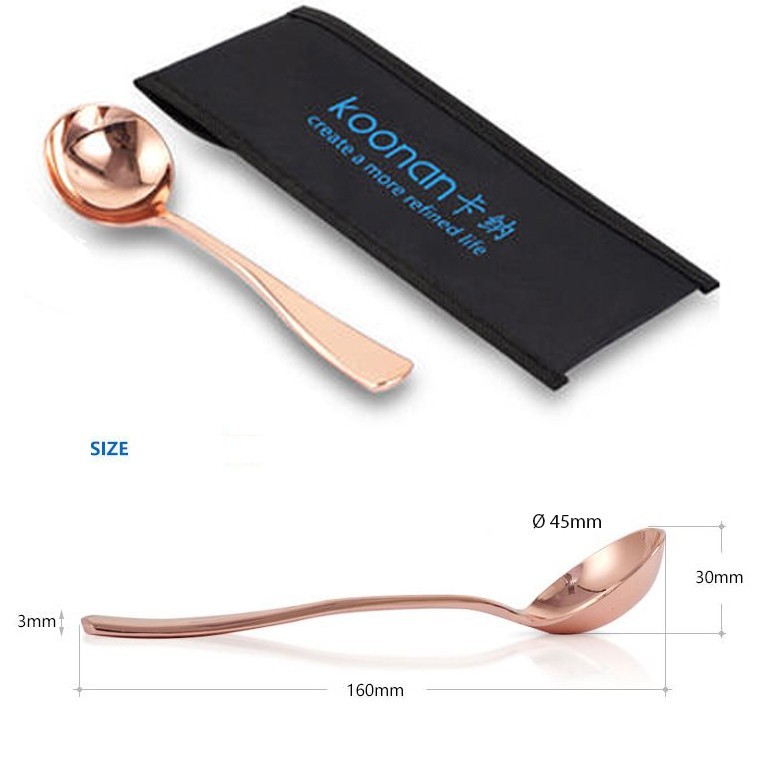 ช้อนคัพปิ้งทองแดง ตักฟองนม 1610-513