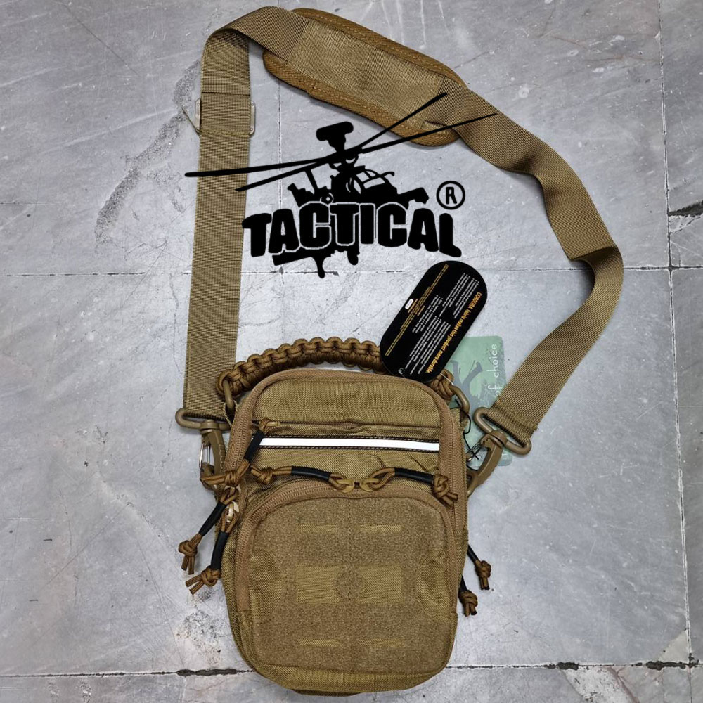 กระเป๋าสะพายข้างแบบ Molle หูหิ้วร้อยเชือกพาราคอร์ด