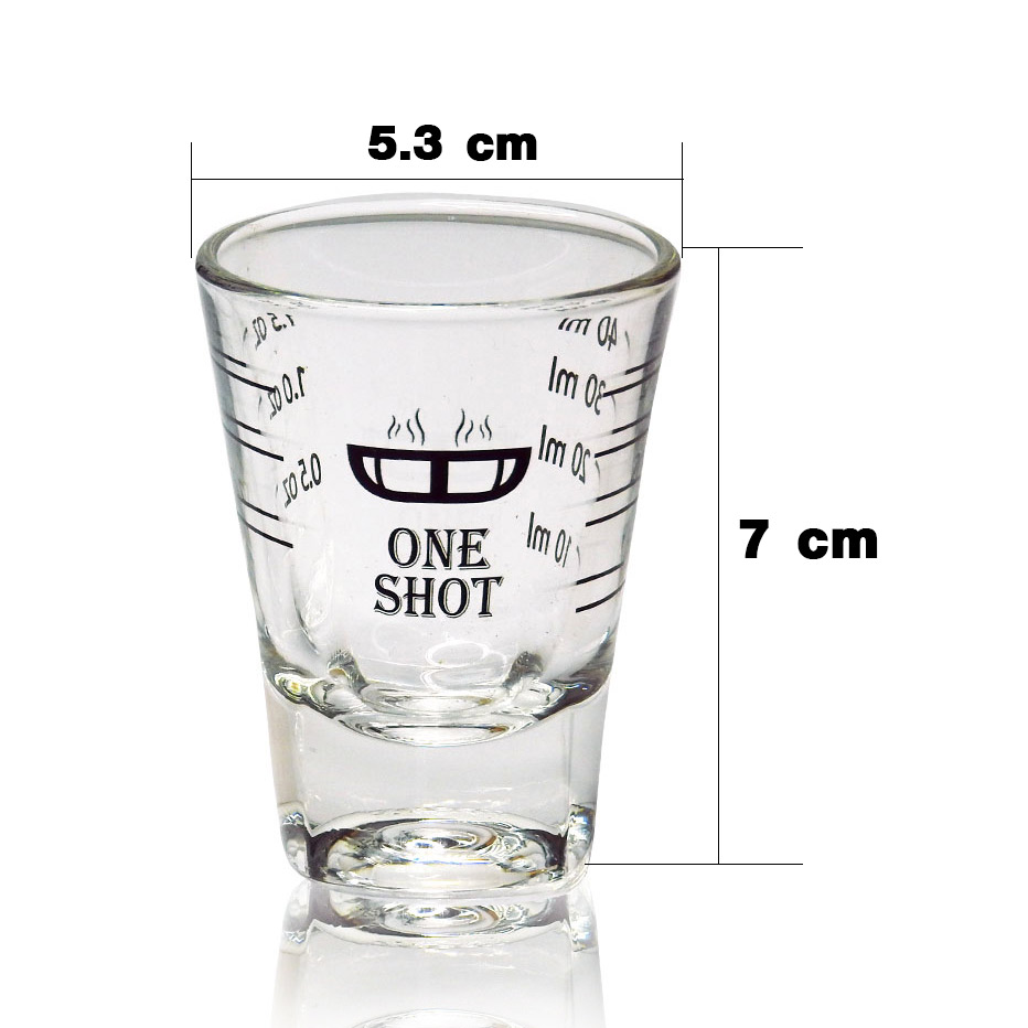 แก้วดีลิซิโอ้ One shot สเกลสีดำ 1610-050