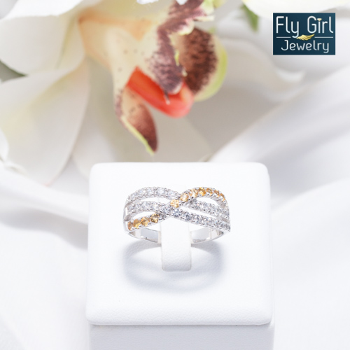 แหวนเงินแท้ พลอยบุษราคัมแท้(ราศีพิจิก)