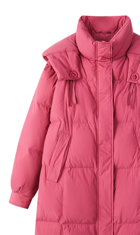 2324-0071 โค้ทไซส์ใหญ่ สีสวยอีกแล้ว ขนเป็ดนะคะ Hoodถอดไม่ได้