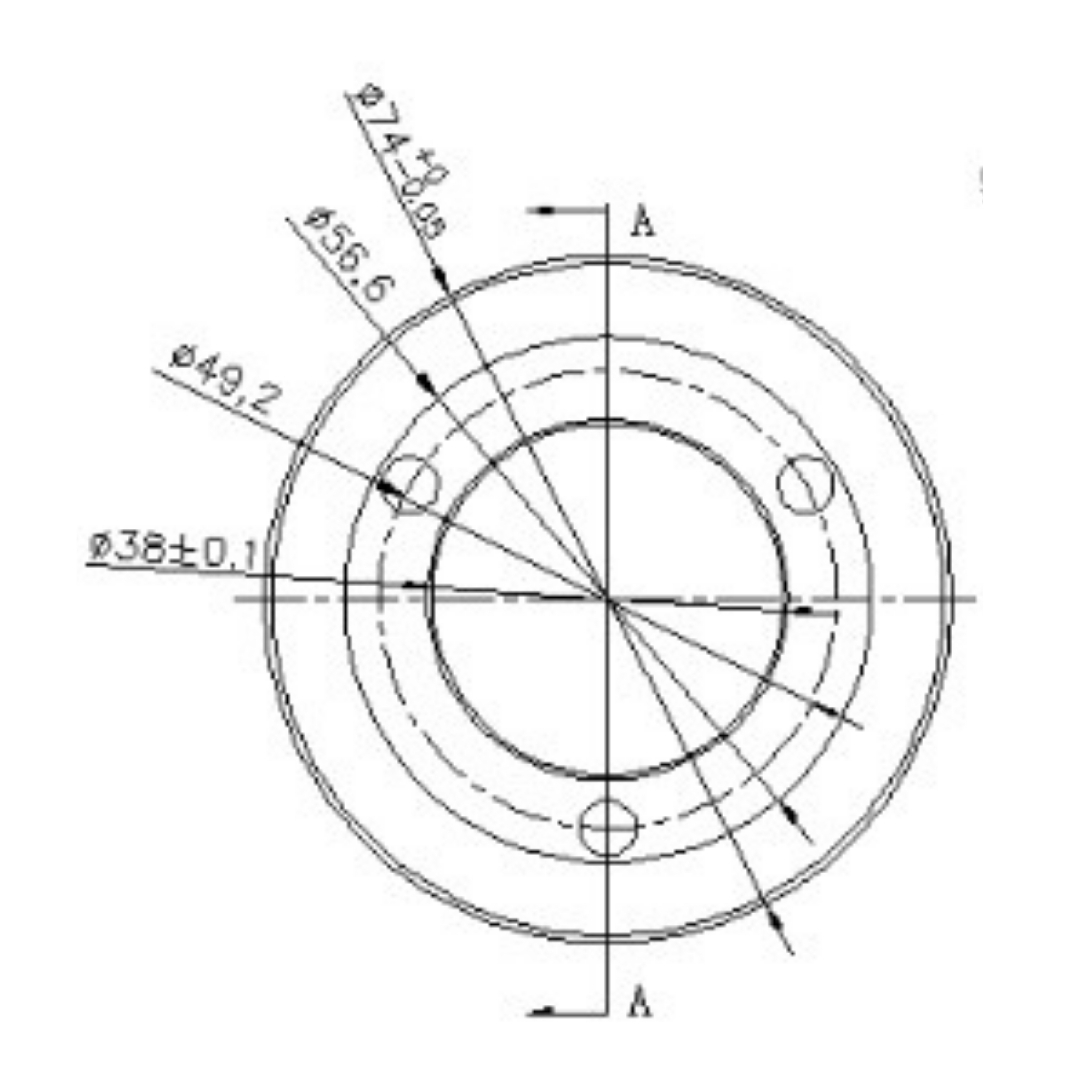 อะไหล่ฟันบดเครื่องบดกาแฟเฟืองบดใบมีดสแตนเลส เกรด 420 ขนาด 74 มม. รหัส EK3517-03