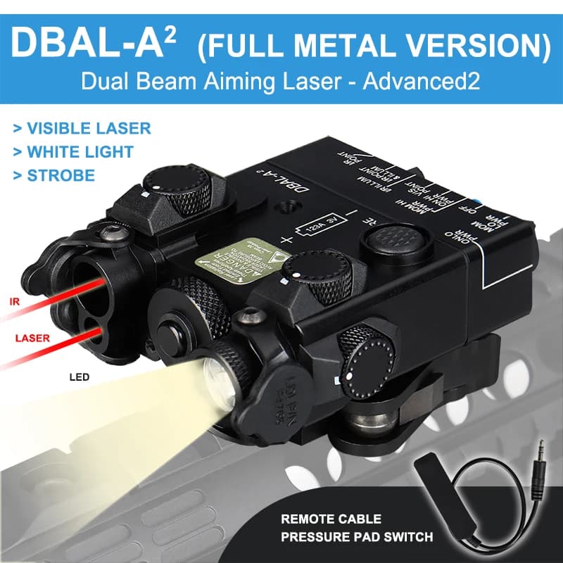 ไฟฉาย + Laser แดง IR DBAL-A2 บอดี้อลูมิเนียม ยี่ห้อ Sotac