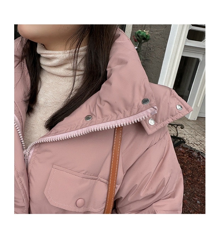 2324-0009 เสื้อกันหนาวบุนวม ไซส์ใหญ่ มีHood สายที่เอวรูดได้