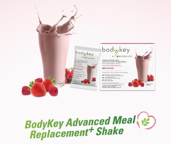 BodyKey by Nutrilite Meal Replacement Shake (Berry) บอดี้คีย์ รสเบอร์รี่ อาหารเสริมลดน้ำหนัก ด้วยวิธีทดแทนมื้ออาหาร