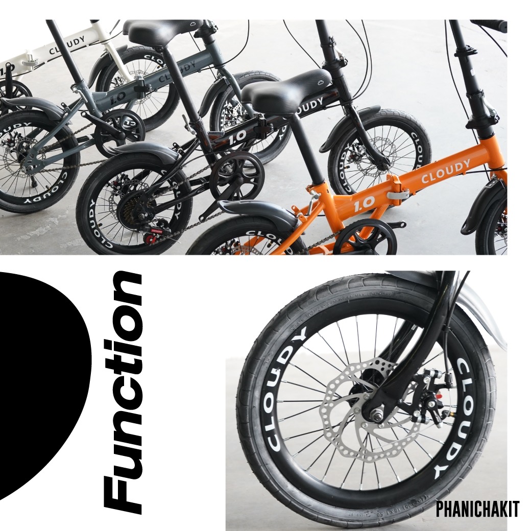 จักรยานพับได้ CLOUDY 1.0 ล้อ 16 นิ้ว ไม่มีเกียร์