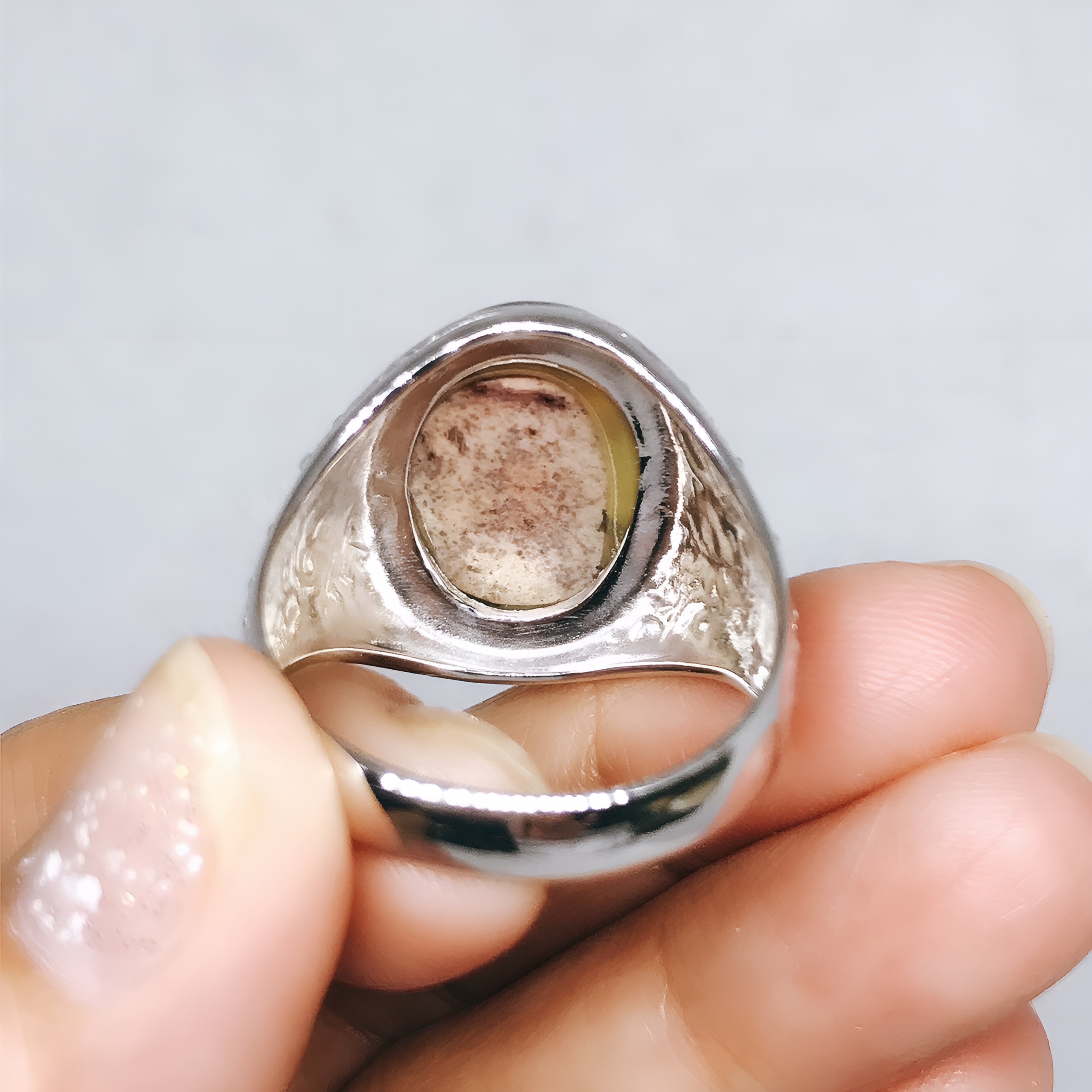 แหวนราหู พลอย Mexicn opal