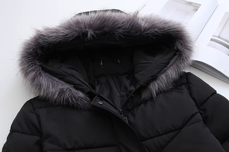 2324-0046 เสื้อกันหนาวบุนวมไซส์ใหญ่ Hood เฟอร์ ครบ