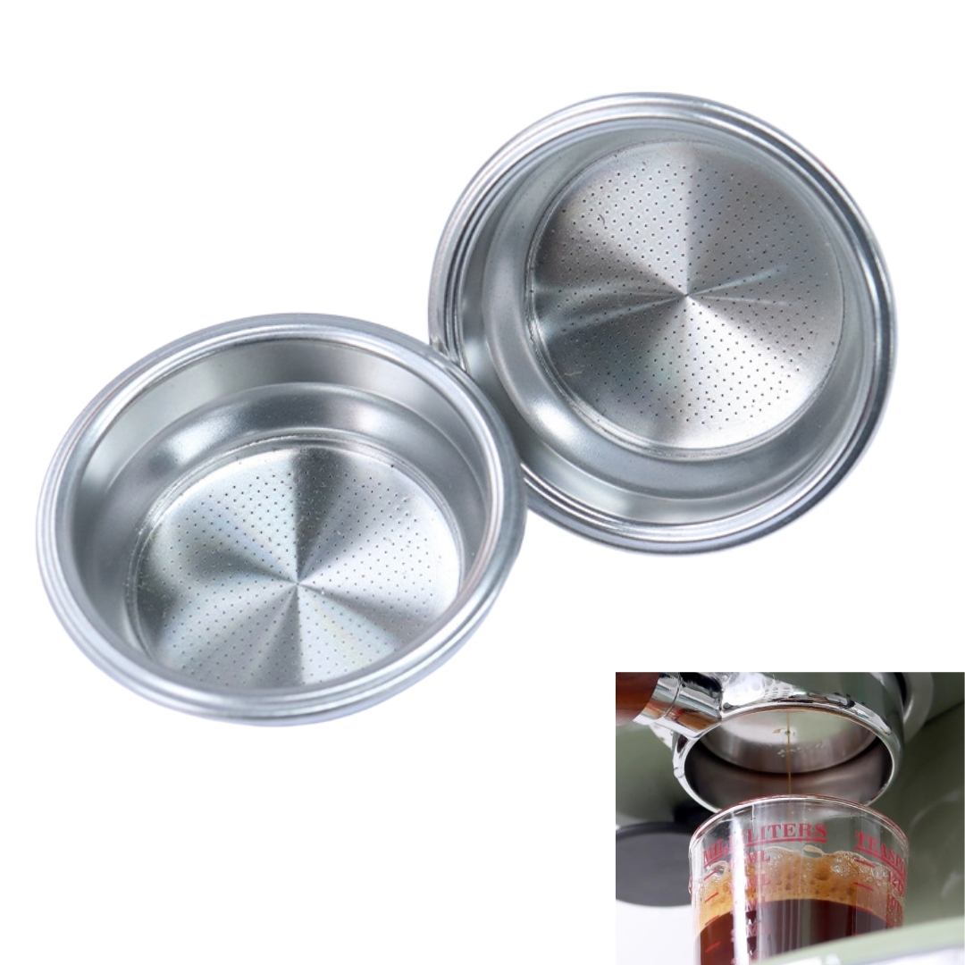 ตะแกรงรูเดียว รูออกด้านข้าง กลั่นชา ชงชา ชงกาแฟ 2 ช็อต ขนาด 58 มิล อลูมีเนียม Pressurized Coffee Filter Basket 58MM 2 Cups Aluminium รหัส 1008