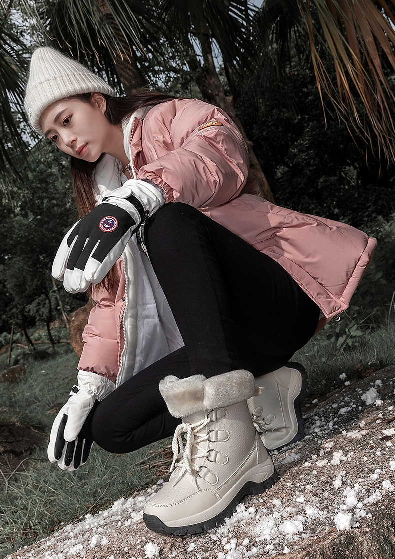 SW2324-0004 รองเท้ากันหนาว กันหิมะ ใส่ได้ทั้ว ญ. ช. เชือกใช่ได้จริง