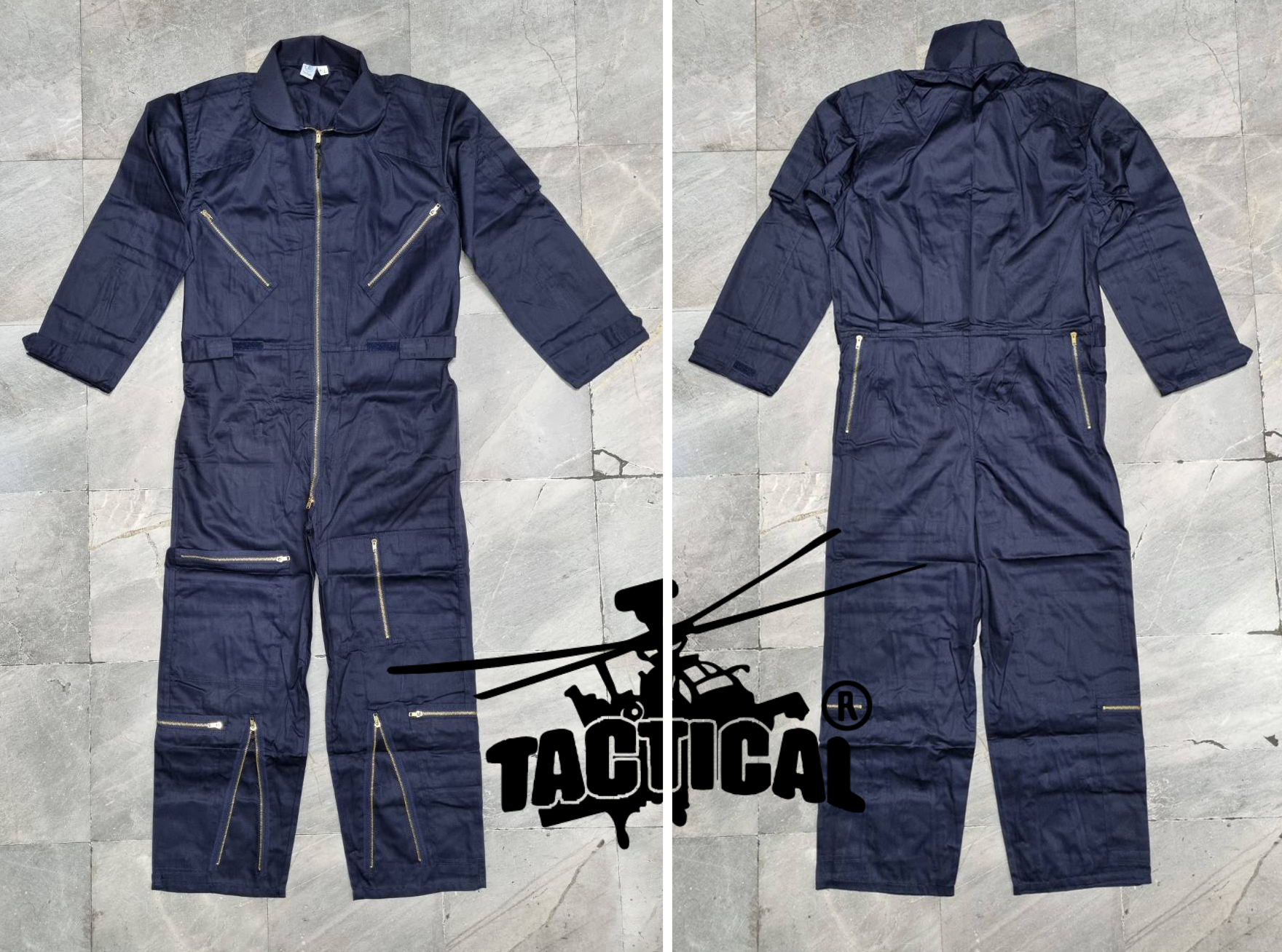 ชุดหมีช่าง ซิป กรมท่า